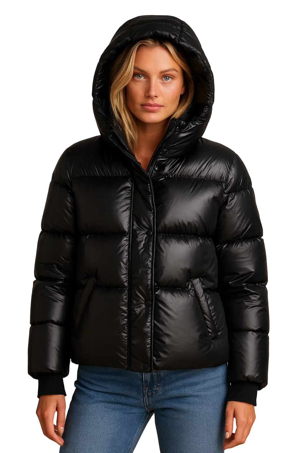 Byron Herren-Steppjacke mit Kapuze – Warm, Glänzend und Bequemer Schnitt für den Winter