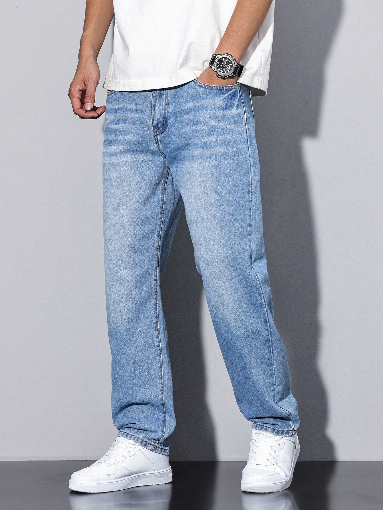 Mason Herre Baggy Jeans – Afslappede Denim Bukser med Klassiske Lommer