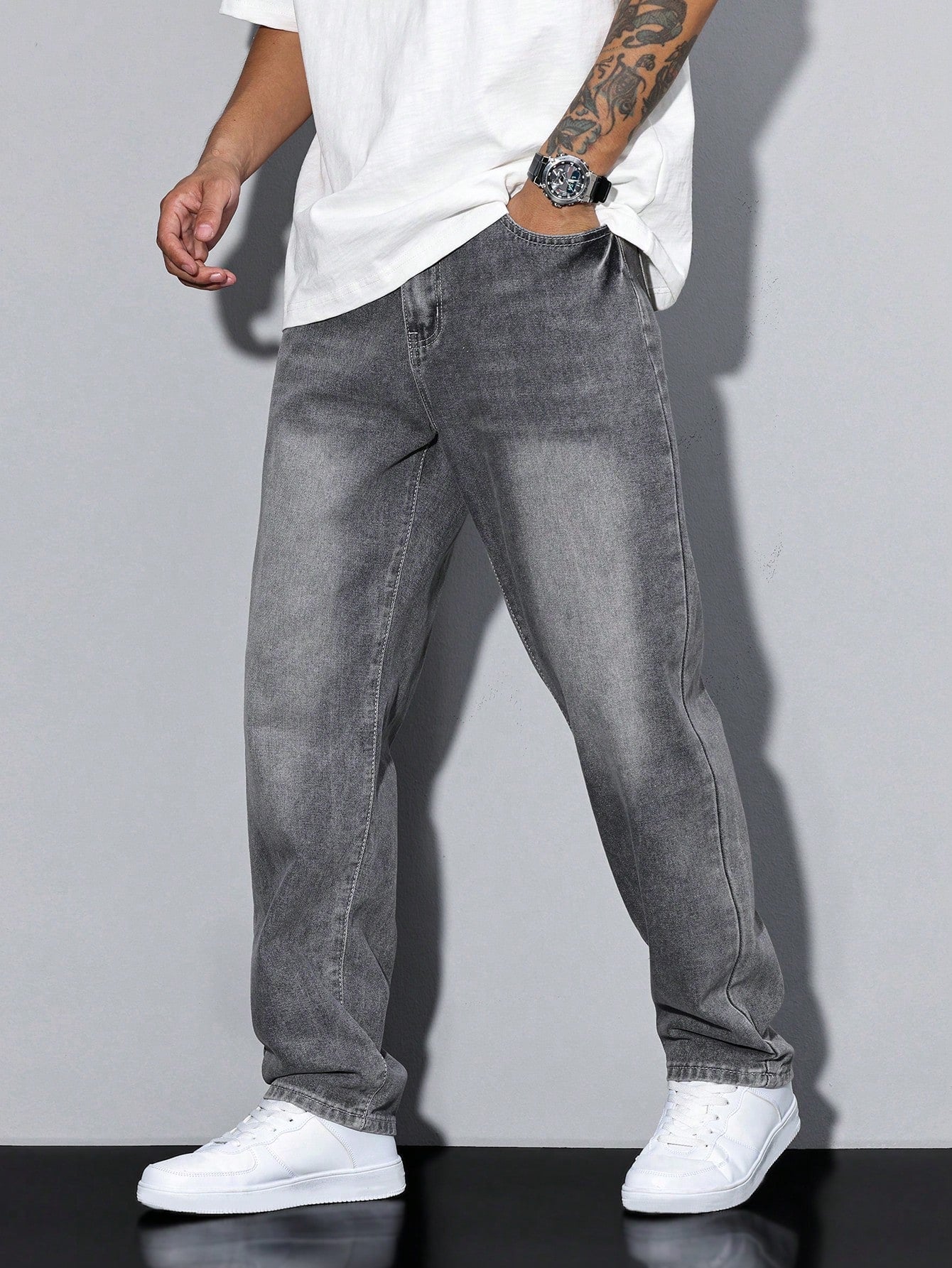 Mason Herre Baggy Jeans – Afslappede Denim Bukser med Klassiske Lommer