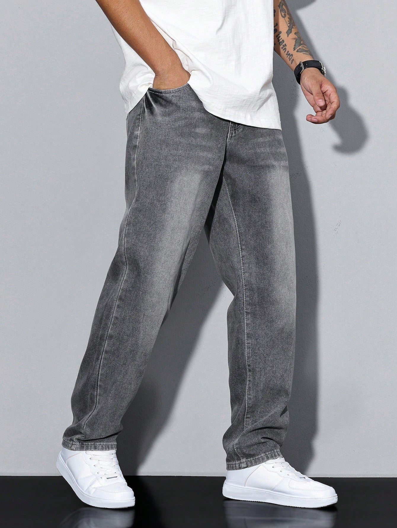 Mason Herre Baggy Jeans – Afslappede Denim Bukser med Klassiske Lommer