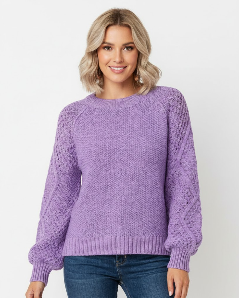 Jersey Cálido de Punto para Mujer Billie – Corte Acogedor, Estilo Clásico y Comodidad Invernal