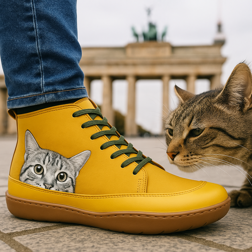 Angela Bottes Women Cat Pattern – Comfortable & Warm Winter Shoes with Unique Style