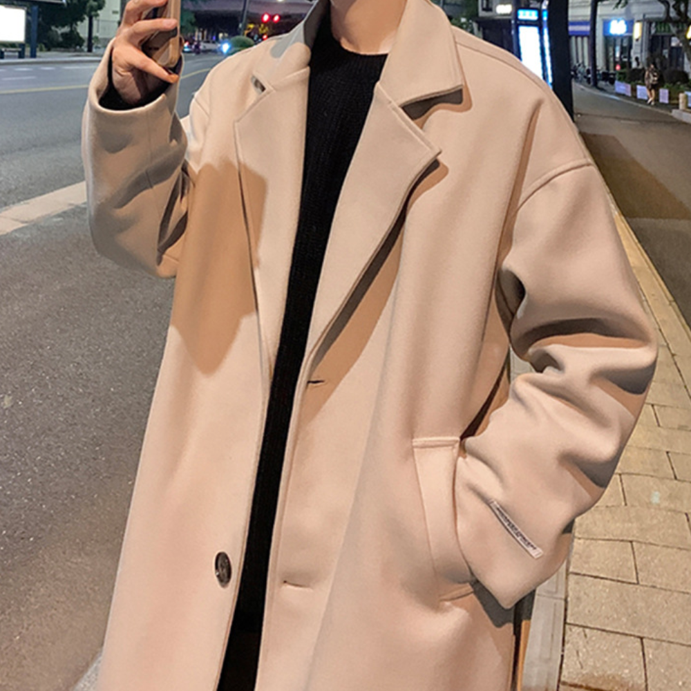 Zynessa Trench Longo Mulher – Trench de Inverno Corte Largo com Fecho de Botões Simples