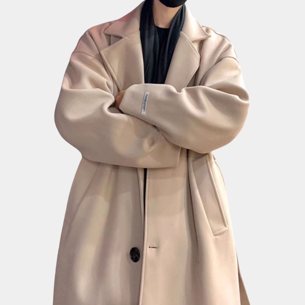 Zynessa Trench Longo Mulher – Trench de Inverno Corte Largo com Fecho de Botões Simples