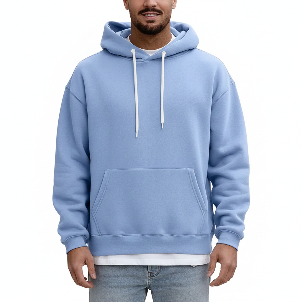 Men's Casual Caper Hoodie – Comfortable Hooded Sweatshirt with Kangaroo Pocket