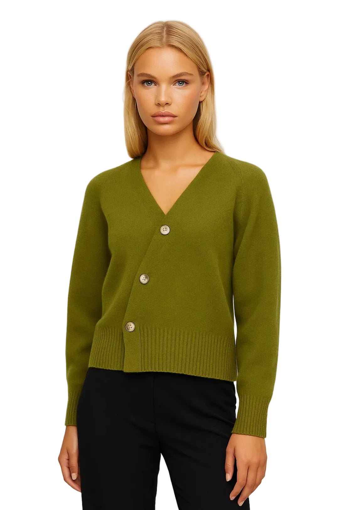 Cardigan Elena Donna Incrociato – Gilet Elegante con Bottoni Laterali e Taglio Slanciato