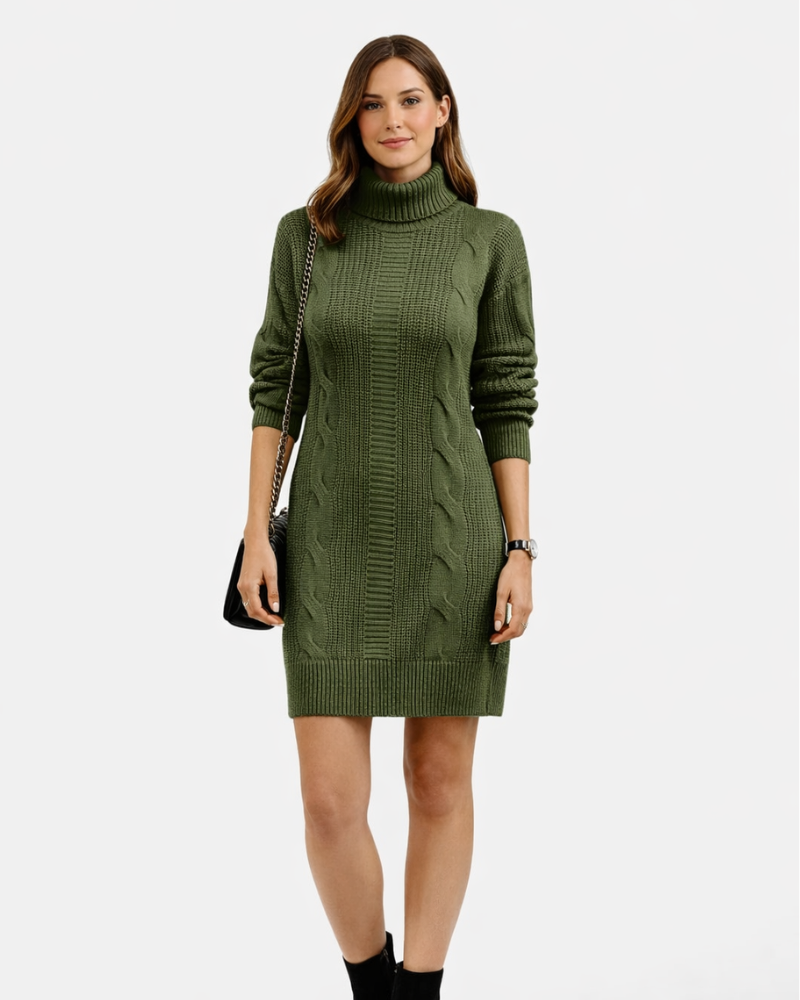 Vestido Chady para Mujer de Punto – Vestido Suéter Ajustado Elegante, Cómodo, Caliente, Estilo Moderno