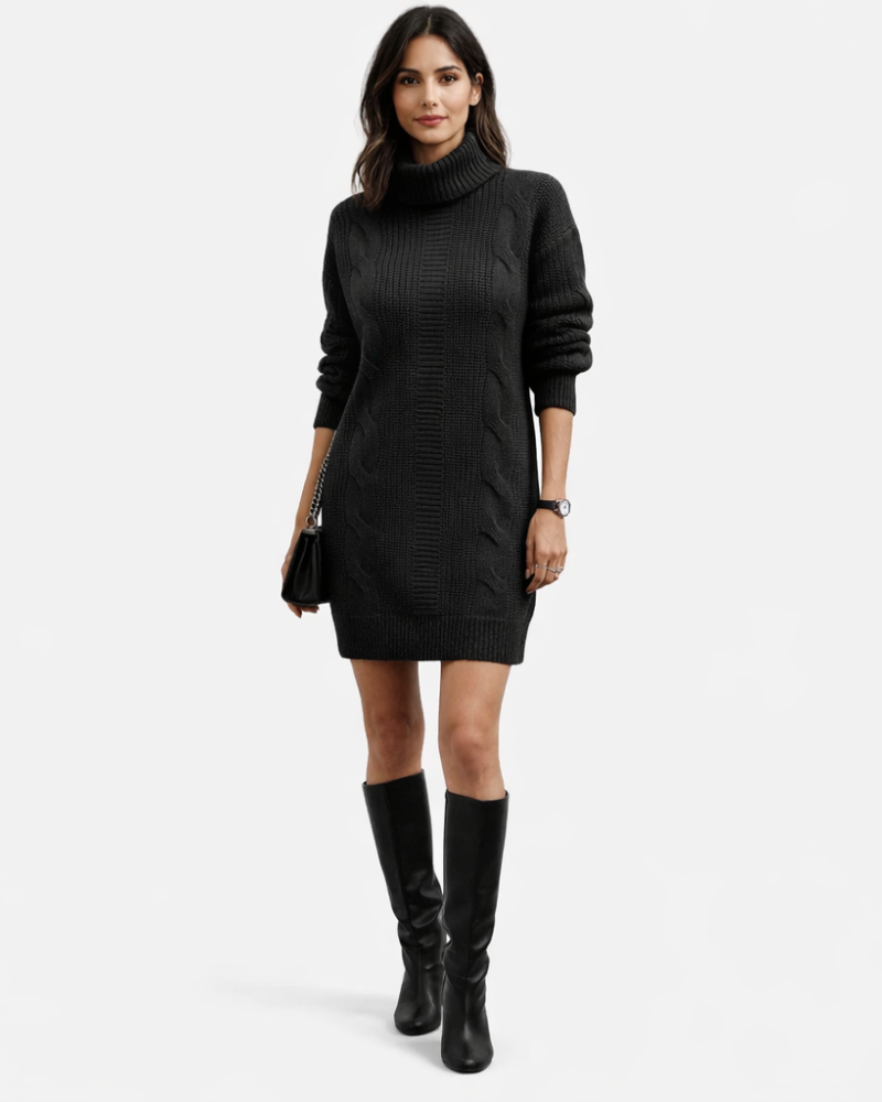 Vestido Chady para Mujer de Punto – Vestido Suéter Ajustado Elegante, Cómodo, Caliente, Estilo Moderno