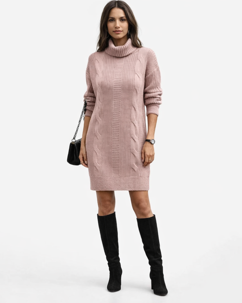 Vestido Chady para Mujer de Punto – Vestido Suéter Ajustado Elegante, Cómodo, Caliente, Estilo Moderno
