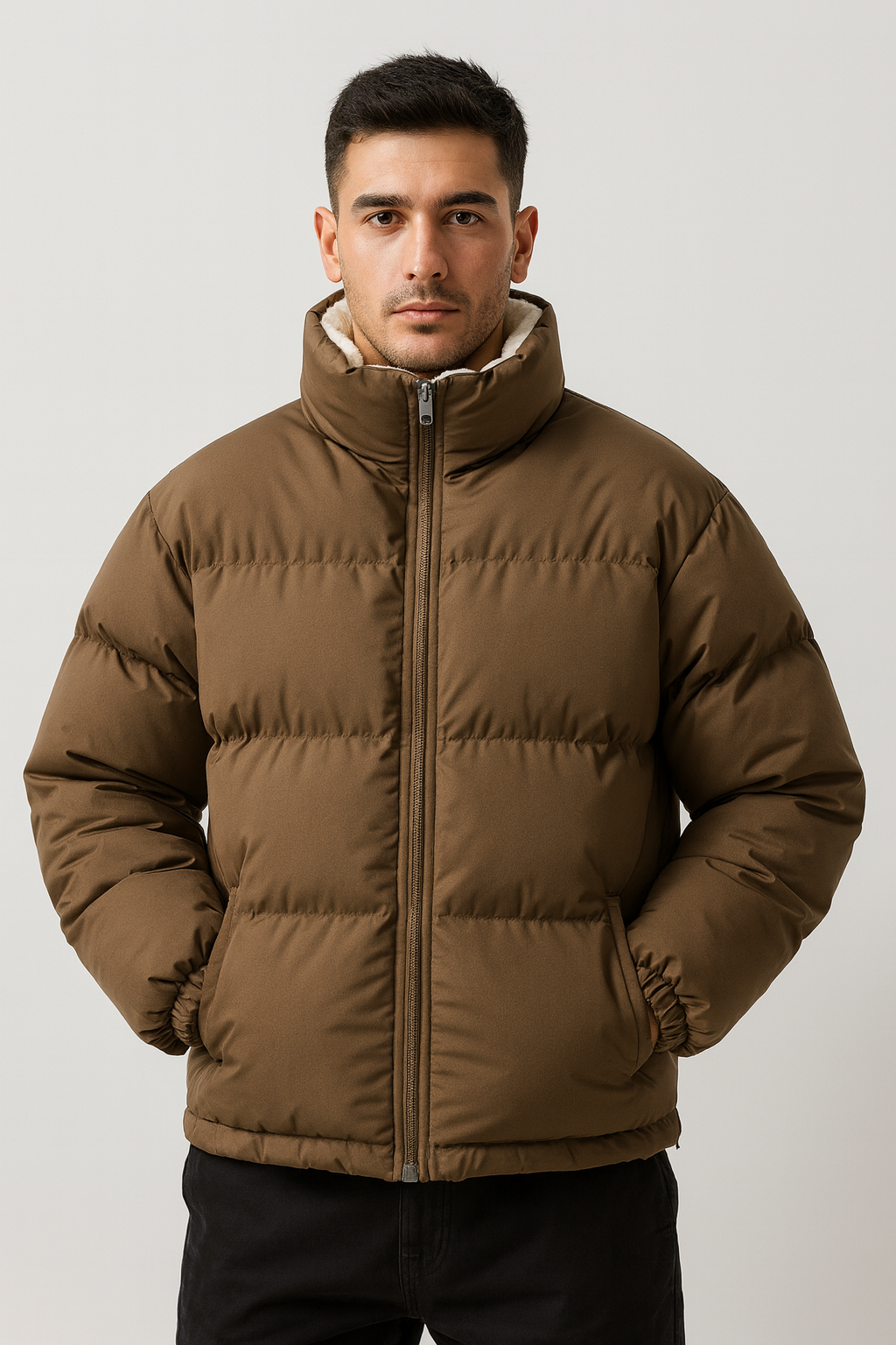 Milan Herren Daunenjacke mit Fleecefutter – Warme Winter-Pufferjacke