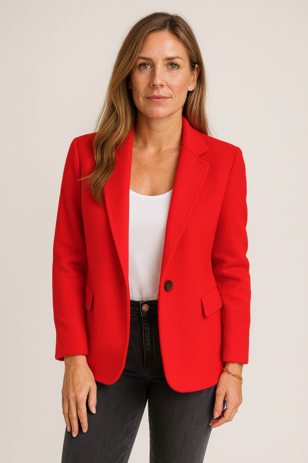 Valentina Mantel Damen – Langer Mantel aus Mischwolle Warm Elegant Moderner Schnitt
