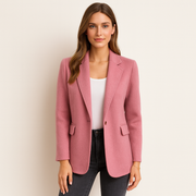 Valentina Mantel Damen – Langer Mantel aus Mischwolle Warm Elegant Moderner Schnitt
