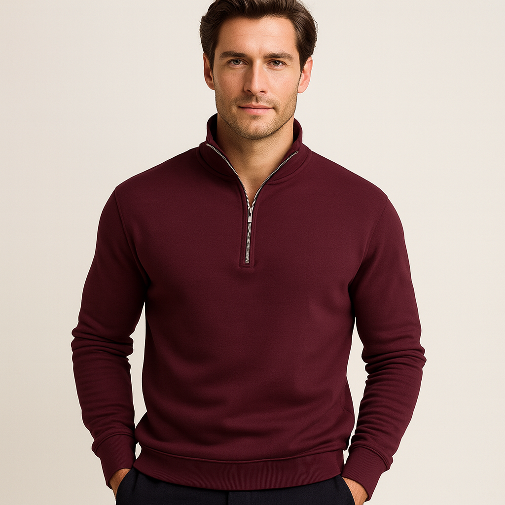 Lorence Halb-Zip Pullover Herren – Weiche moderne Strickware mit elegantem und bequemem Schnitt