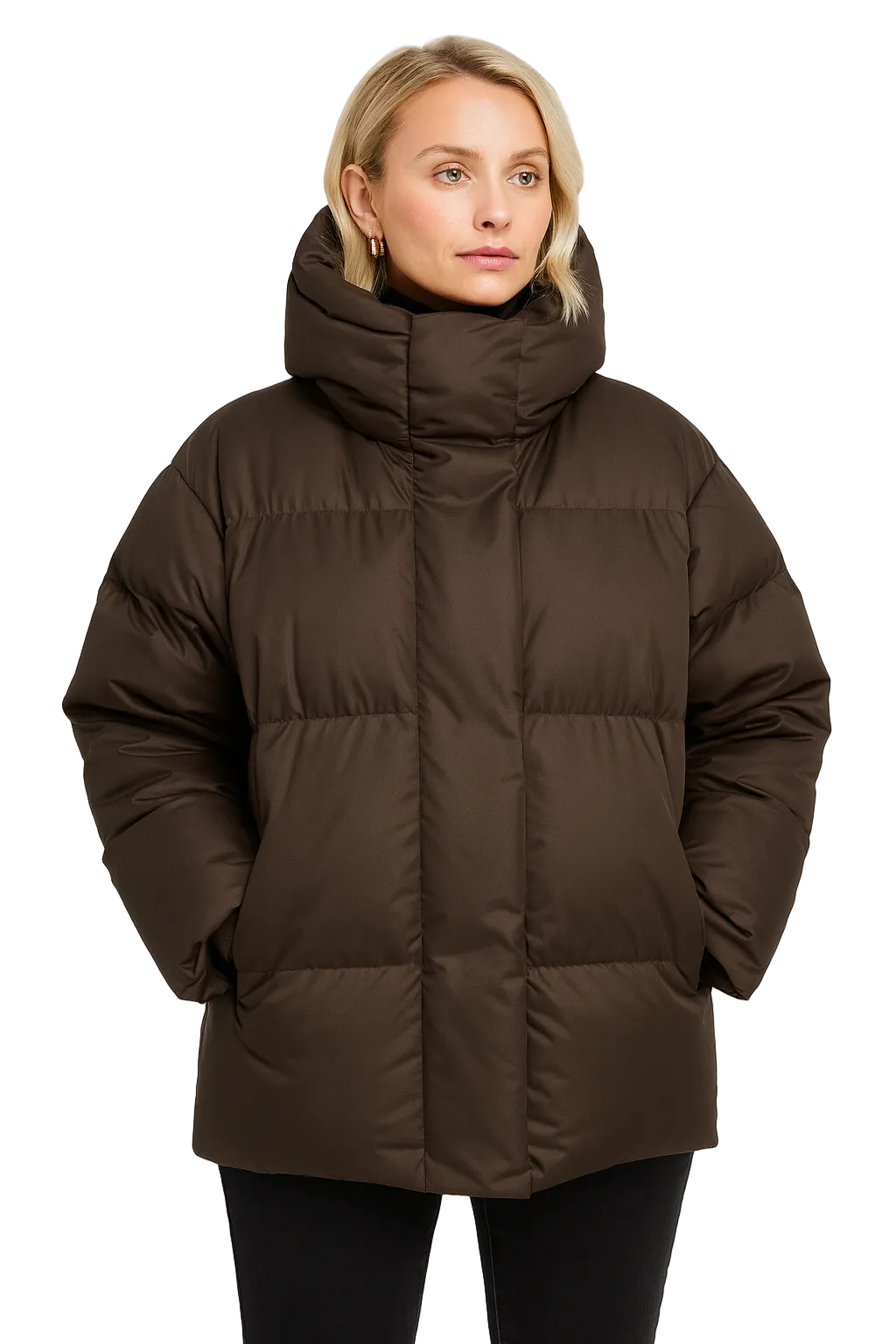 Rivière d’Or Parka Acolchoada Mulher Lisa – Casaco de Inverno Elegante com Capuz Quente