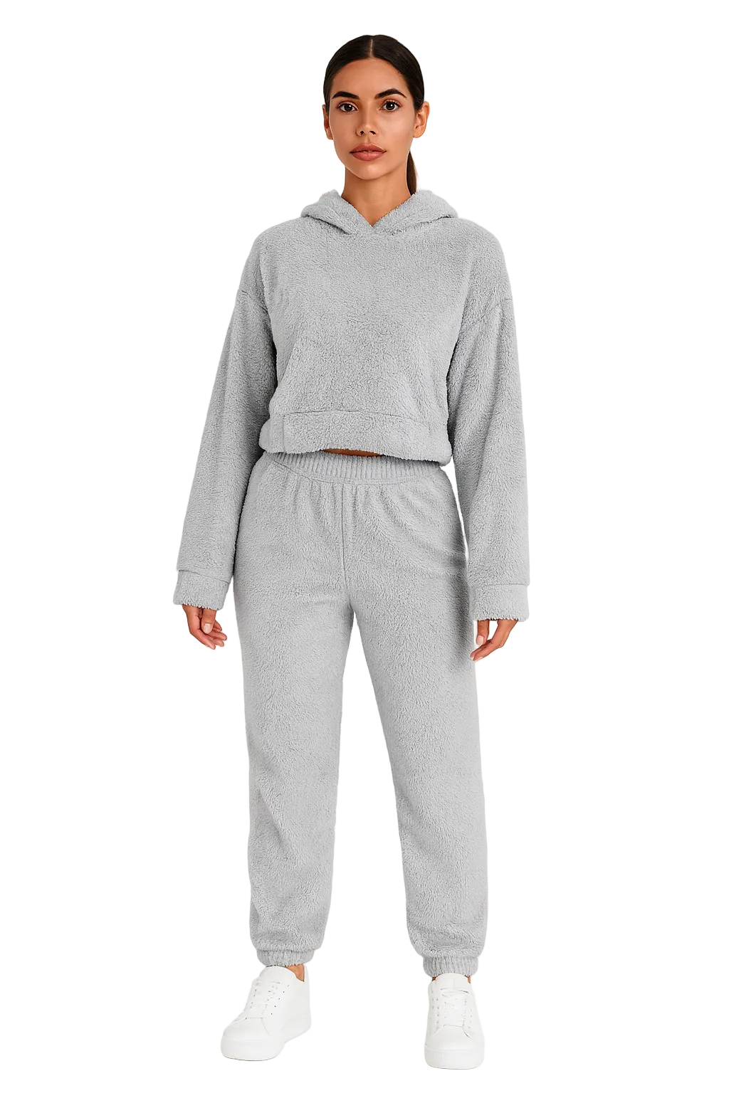 Set Louna Îmbrăcăminte de Relaxare pentru Femei – Teddy Fleece Moale, Croială Oversize & Confort Cald