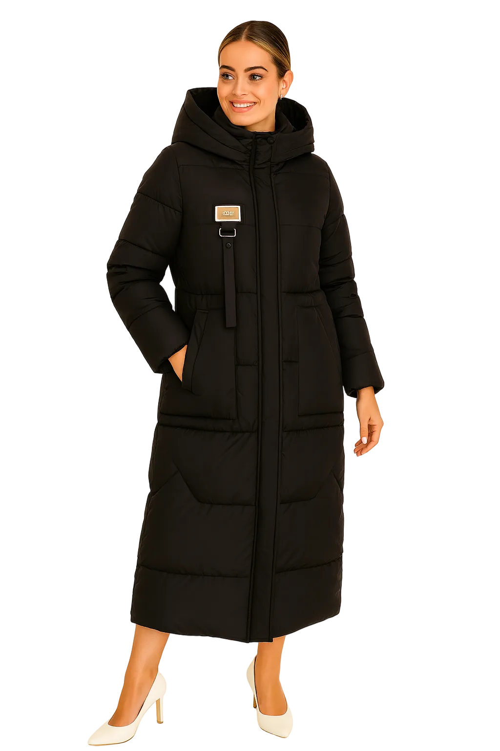 Jules Casaco Acolchoado Oversize Longo Mulher – Casaco Acolchoado Quente com Capuz e Corte Largo