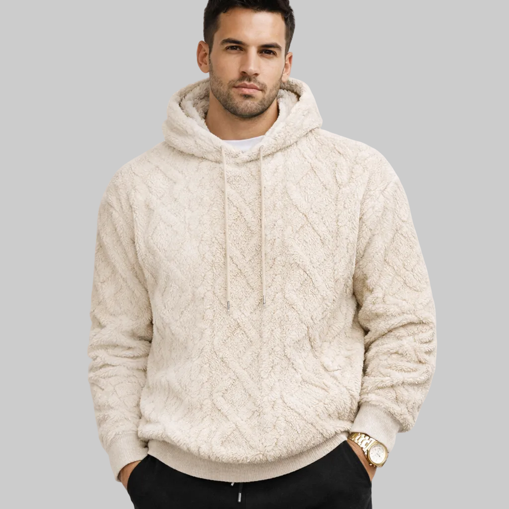 Ernie Men's Knit Fleece Hoodie – Warm Casual & Streetwear Winter Hoodie