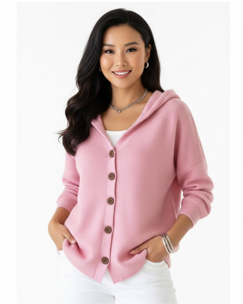 Ciela Damen Kapuzenpullover – Weiche Maschenware, Enganliegender Schnitt & Lässiger Winterstil