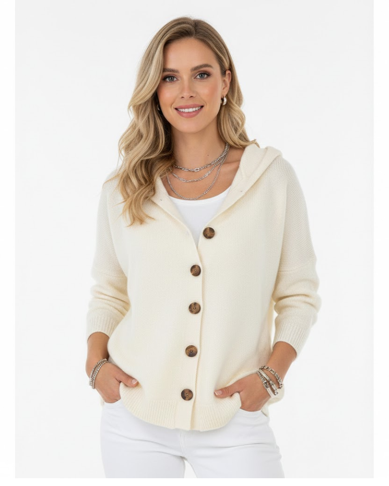 Ciela Damen Kapuzenpullover – Weiche Maschenware, Enganliegender Schnitt & Lässiger Winterstil