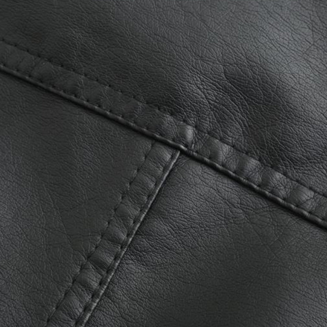 Janiyah Casaco de Pele Mulher – Gola Alta Chic, Fechos de Correr e Estilo Moderno Elegante