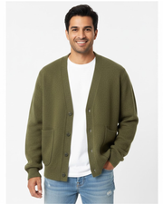 Crosby Gilet Homme Col V Boutonné – Maille Douce, Coupe Régulière & Style Décontracté