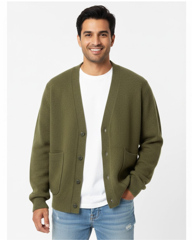 Crosby Gilet Homme Col V Boutonné – Maille Douce, Coupe Régulière & Style Décontracté
