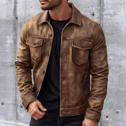 Pierre Men's Vintage Jacket – Elegant & Durable Leather Jacket with Timeless Style