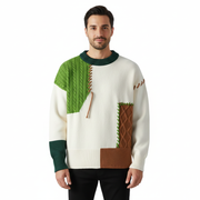 Dave Pull Patchwork Homme – Design Unique, Confort Chaud & Style Moderne Hiver