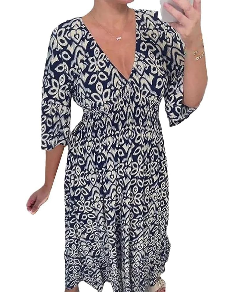 Valerie Blum geblümtes Kleid für Damen – Sommerkleid mit V-Ausschnitt, hoher Taille und Schlitz