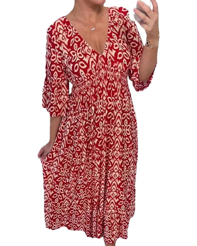 Valerie Blum geblümtes Kleid für Damen – Sommerkleid mit V-Ausschnitt, hoher Taille und Schlitz