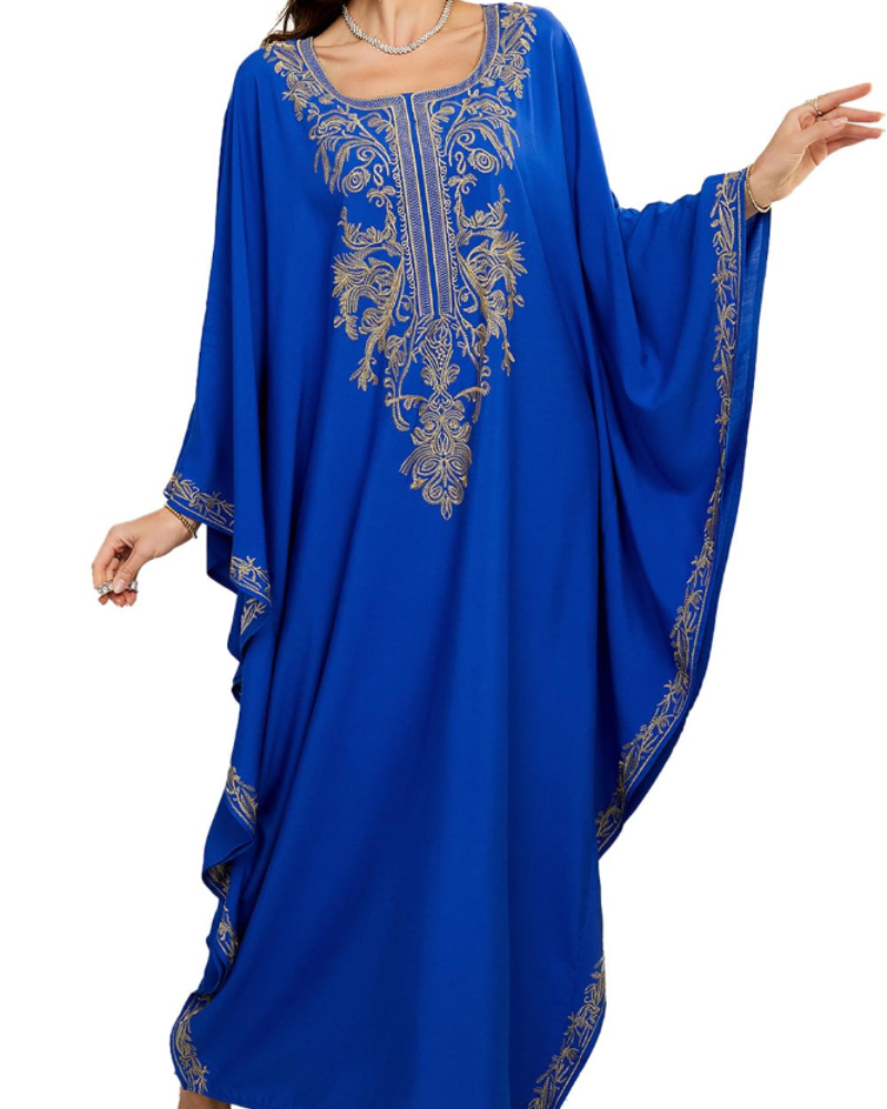 Solea Dámský Kaftan – Vyšívané Lehoučké Bohémské Plážové Šaty ve Velikosti Plus Letní Překrytí