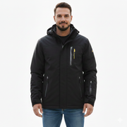 Drew Kurtka Softshell Męska z Kapturem – Wodoodporna, Polarowa Podszewka i Outdoorowa