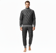 Conjunto Loungewear Homem Edan Acolchoado – Gola Alta, Jogger Confortável & Estilo Moderno