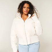 Helena Winter Coat for Women – Warm Jacket with Removable Hood and Elegant Fur Collar