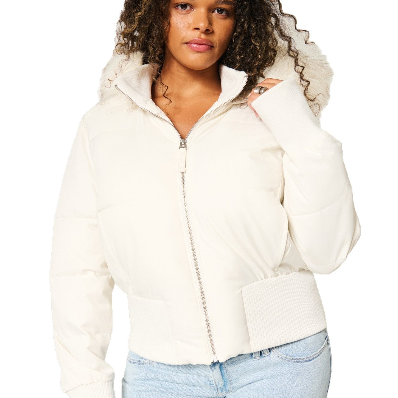 Helena Winter Coat for Women – Warm Jacket with Removable Hood and Elegant Fur Collar