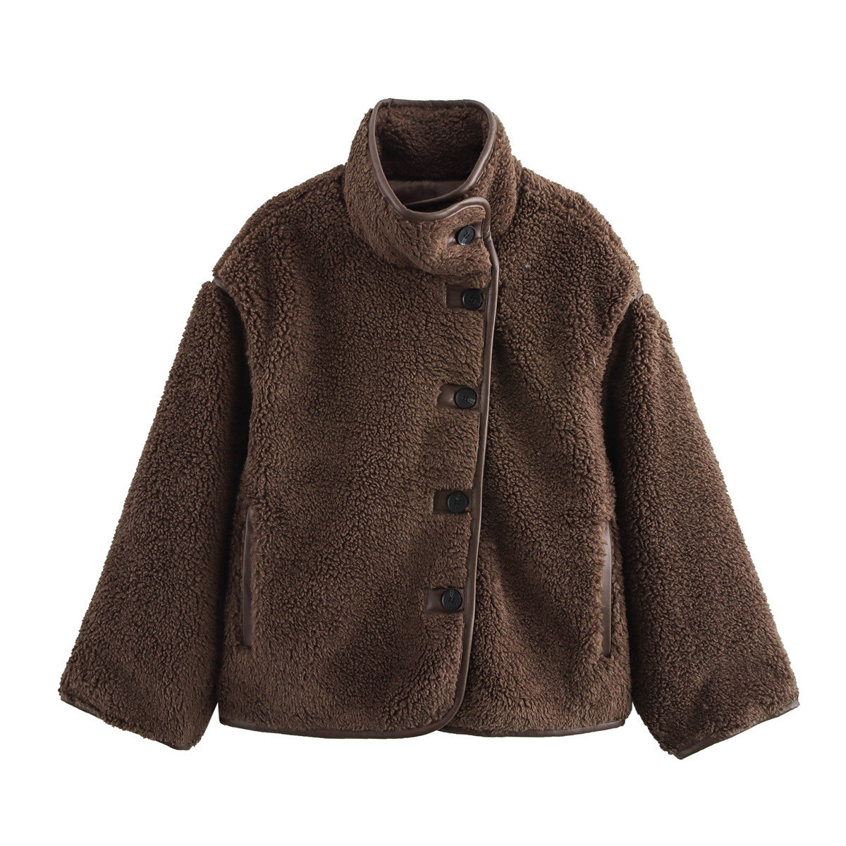 Yllana Elegante Fleecejacke Damen – Stehkragen & Knopfleiste für Herbst und Winter
