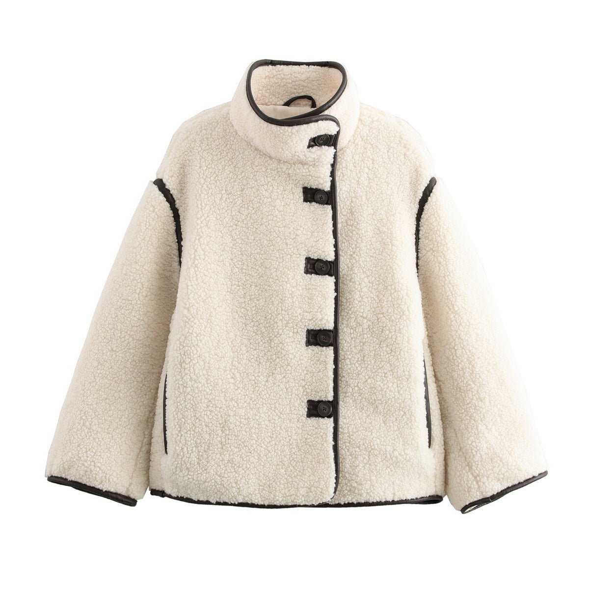 Yllana Elegante Fleecejacke Damen – Stehkragen & Knopfleiste für Herbst und Winter