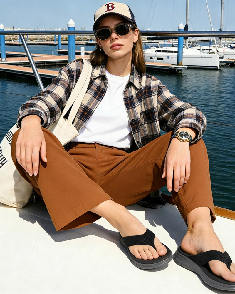 Elyra Tongs Donna – Sandali Confortevoli con Supporto dell’Arco e Suola Ammortizzante