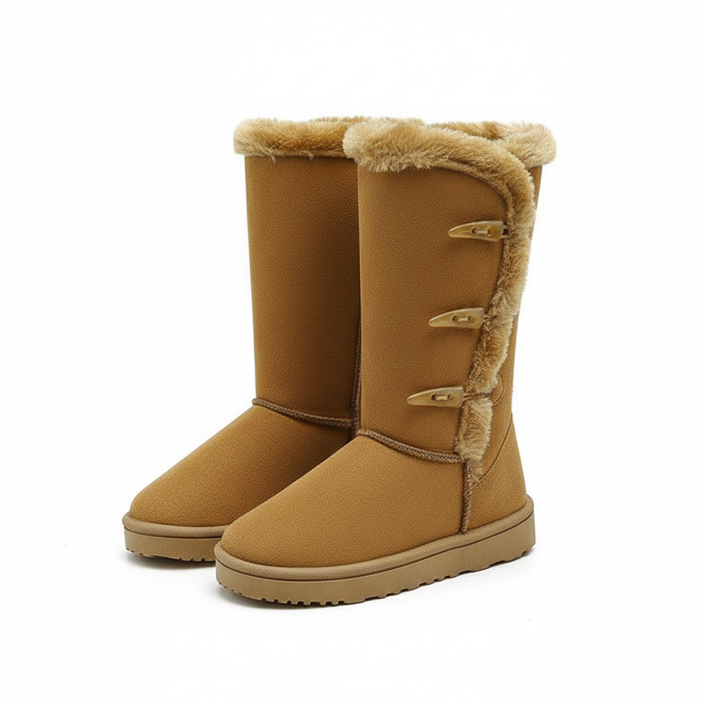 Emily Bottes d’Hiver Damskie – Ciepłe Wygodne Buty z Miękką Podszewką i Podeszwą Antypoślizgową