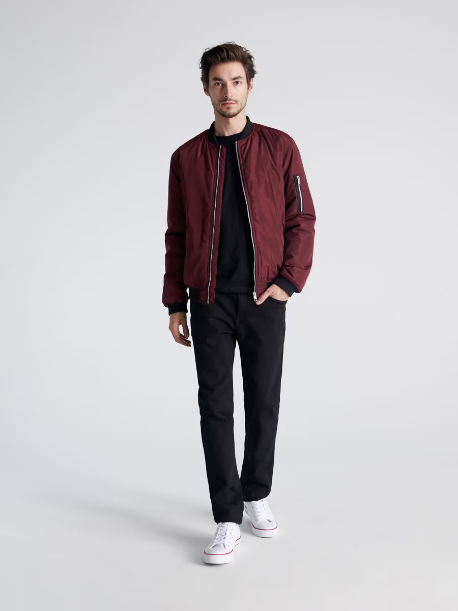 Zenio Bomber Homme Essensio – Lekka Kurtka Wodoodporna z Zamkiem i Prążkowanymi Wykończeniami