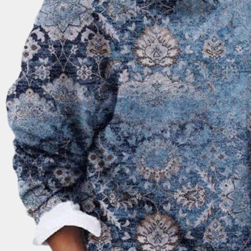 Elle Pull Graphique en Maille Femme – Coupe Décontractée Légère en Tissu Doux et Respirant