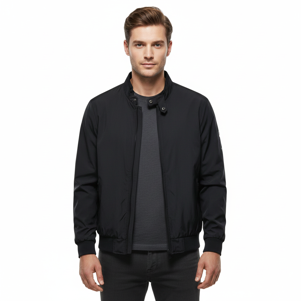 Tyron Herren-Steppjacke – Slim Fit gesteppte Jacke mit hohem Kragen & leichter Isolierung