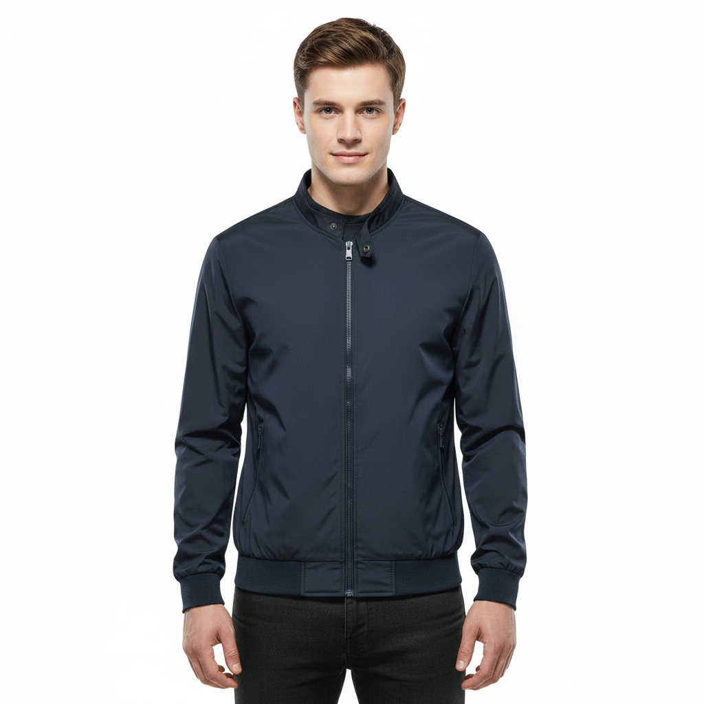 Tyron Herren-Steppjacke – Slim Fit gesteppte Jacke mit hohem Kragen & leichter Isolierung