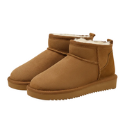 Hazel Botins Mulher em Pele de Carneiro – Botins de Inverno Quentes com Forro de Pêlo
