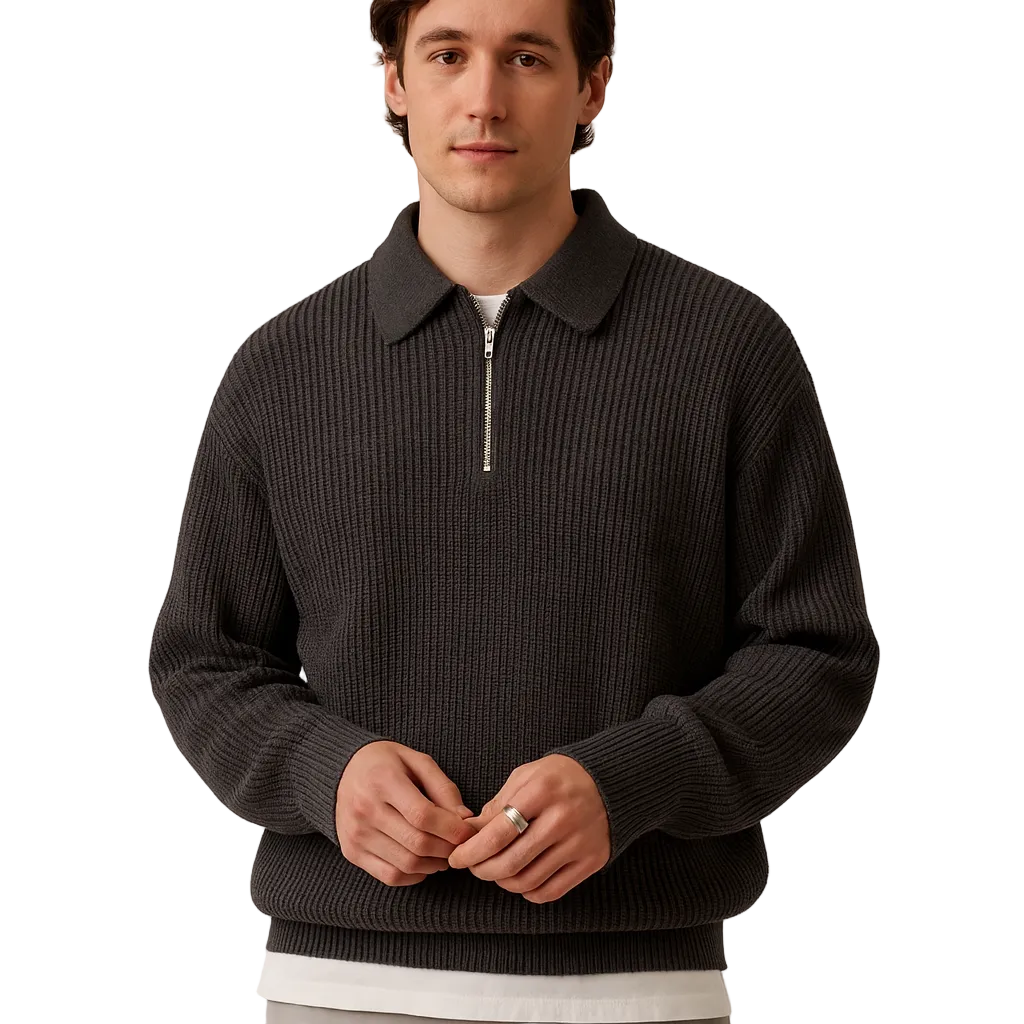 Giovanni Pull Zippé Homme Old Money – Elegantný a pohodlný na jeseň a zimu