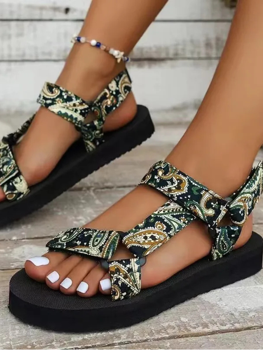 Sierra sandály ploché dámské – lehké letní sandály s protiskluzovou podrážkou