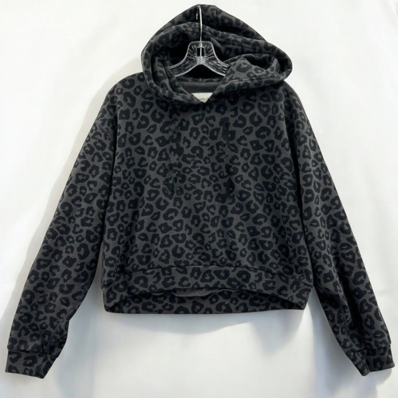 Sudadera con capucha para hombre Andrew Sweat – Corte holgado casual y estampado moderno de leopardo