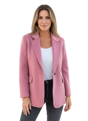 Haggai Blazer Mulher Elegante – Casaco Clássico em Lã Misturada Suave e Versátil