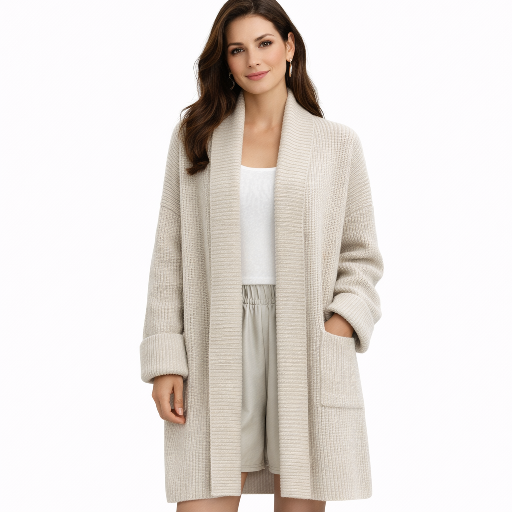 Harlene γυναικείο oversize ζακέτα – Μοντέρνο μπροστινό άνοιγμα και άνετη φαρδιά γραμμή