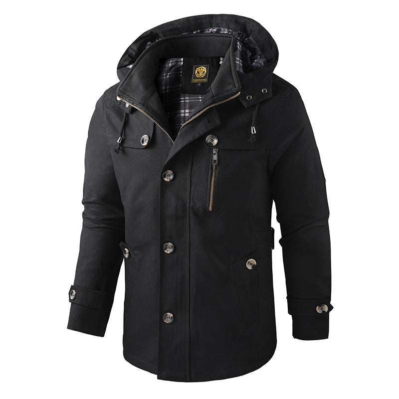 Ricardo Herren Winterjacke – Slim Fit Mantel mit Kapuze, Praktischen Taschen & Modernem Finish